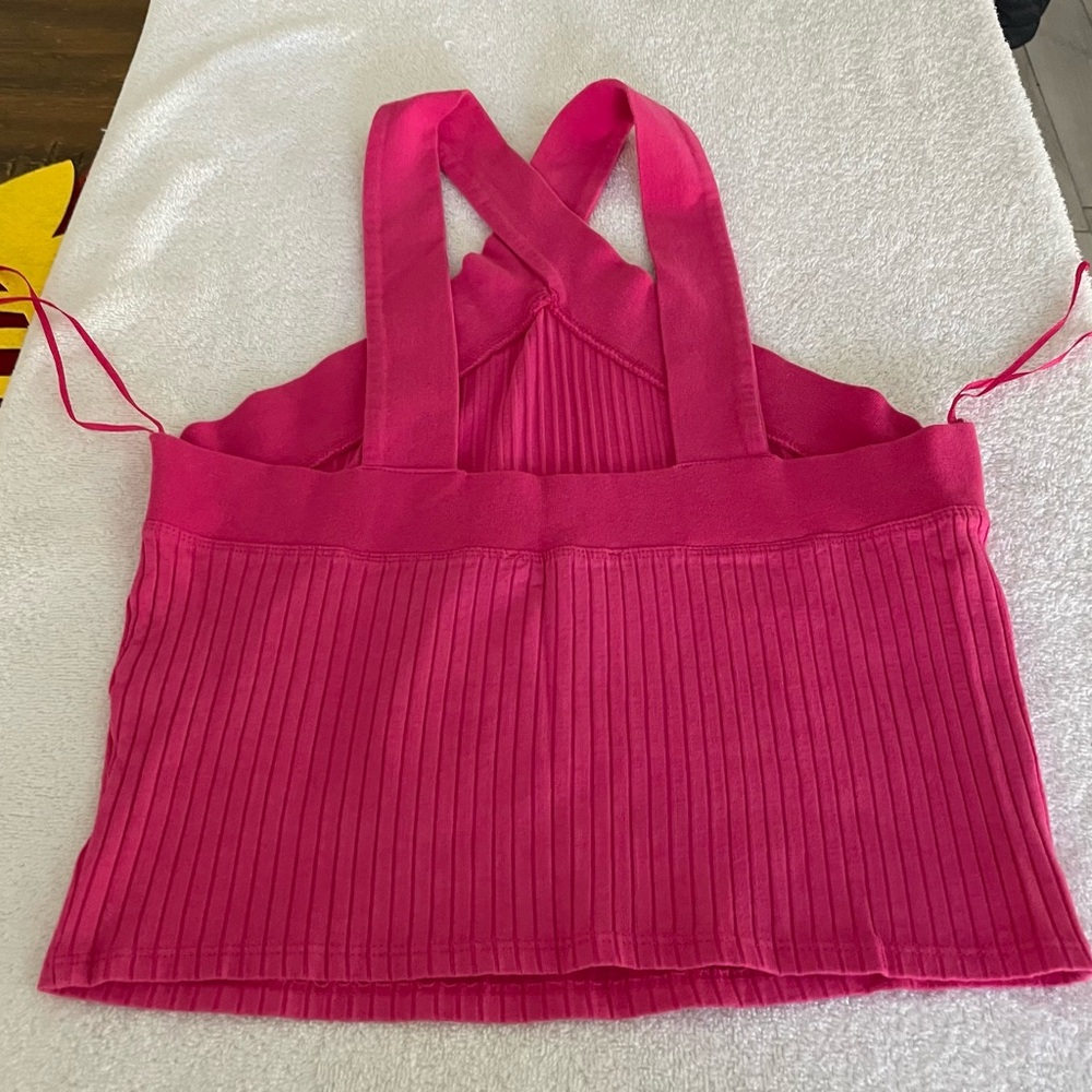 H&M Pink Ribbed Tank Top